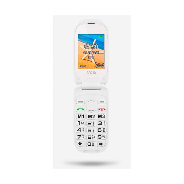 Spc 2304b harmony blanco móvil con tapa / dual sim / sos