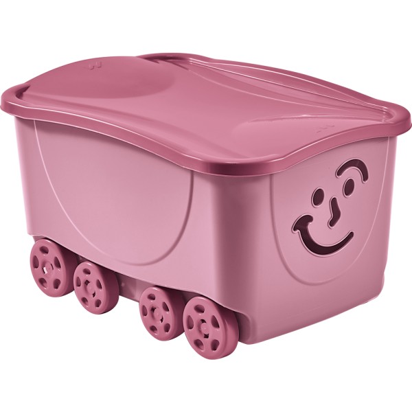 Fancy smile box con tapa y ruedas 47,5l. colores surtidos mondex
