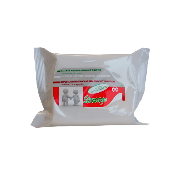 Stenago toallitas Higienizantes 20 u. Antibacterias.
