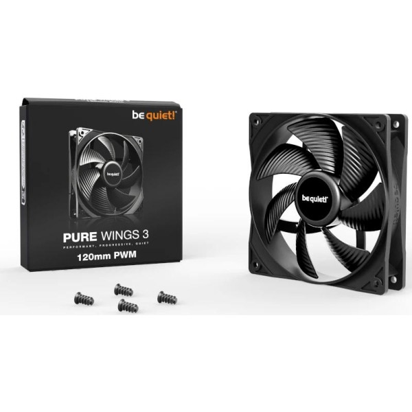 Be quiet! ventilador pure wings 3 120mm negro